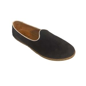 Charvi Blue Suede Slip-On Loafers for Women